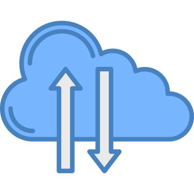 Bulut simgesi. Basit resimleme