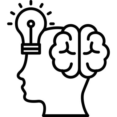 Bir fikrim var. Web simgesi basit illüstrasyon