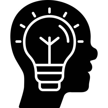 Bir fikrim var. Web simgesi basit illüstrasyon