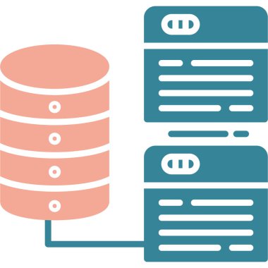 Veritabanı sunucu vektör simgesi