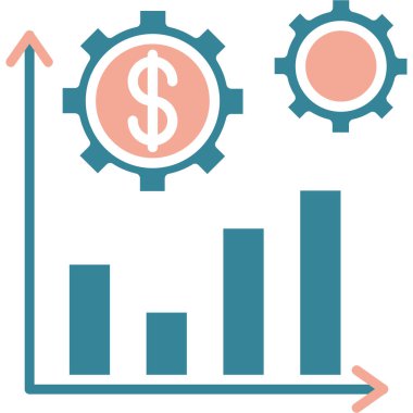 Dolar ve pasta grafiği simgesi