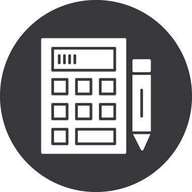 hesap makinesi simgesi vektör illüstrasyonu