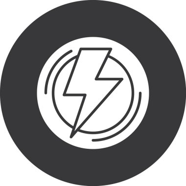 Şimşek vektör simgesi. Beyaz arkaplanda izole edilmiş basit bir çizim. cıvata simgesi tasarımı.