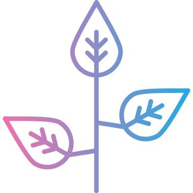 Yaprak. Web simgesi basit illüstrasyon