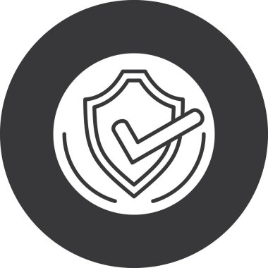 kalkan ikon vektör illüstrasyonu