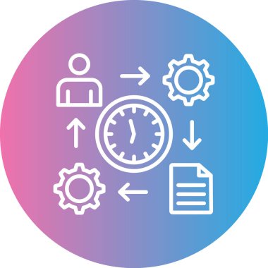 İş ve modern simgenin vektör illüstrasyonu