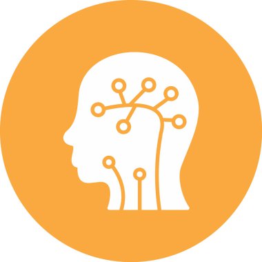 İnsan beyni ikon vektör illüstrasyonu