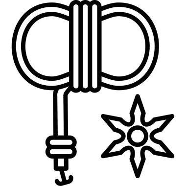 Bir kılıç simgesinin vektör illüstrasyonu