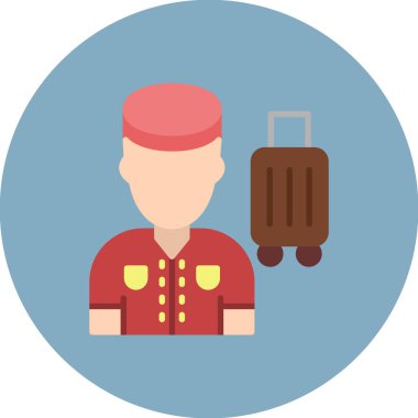 Bavul ikonlu turist. ağ için bagaj vektör simgesi içeren valizin düz çizimi