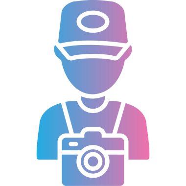 Fotoğrafçı simgesinin vektör illüstrasyonu