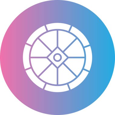 Dairesel bir simgenin vektör illüstrasyonu