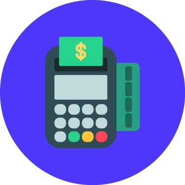 Modern hesap makinesi simgesinin vektör çizimi