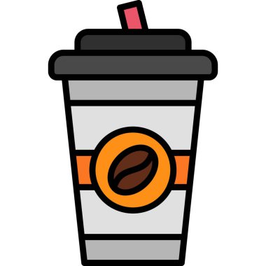 kahve ikonu vektör illüstrasyonu