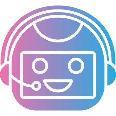 Robot simgesinin vektör illüstrasyonu