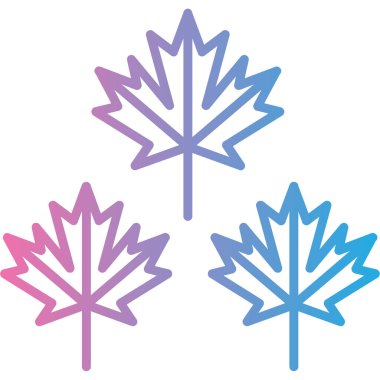 Akçaağaç yaprağı ikon vektör illüstrasyon tasarımı