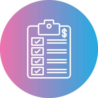 kontrol listesi simgesi, vektör illüstrasyonu