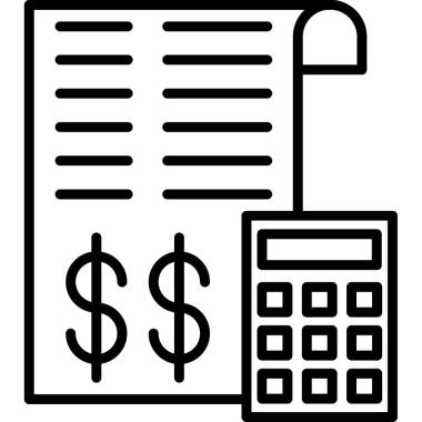 hesap makinesi simgesi vektör illüstrasyonu