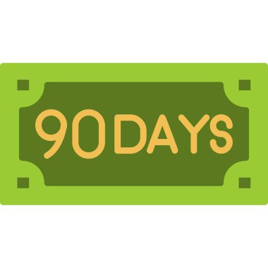 9 günlük modern takvim simgesinin vektör çizimi