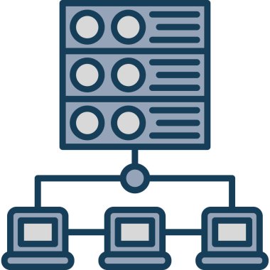 veri sunucusu simgesi, vektör illüstrasyonu