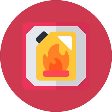 Yangın. Web simgesi basit illüstrasyon