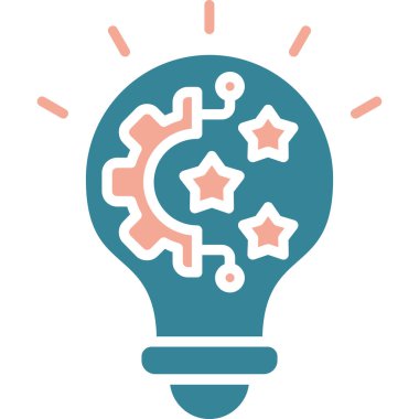 Hafif bir fikir. Web simgesi vektör illüstrasyonu