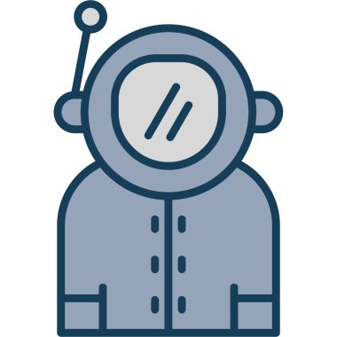 Uzaylı. Web simgesi basit illüstrasyon