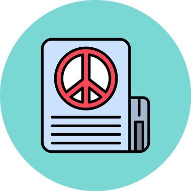 Barış kitabı vektör çizimi