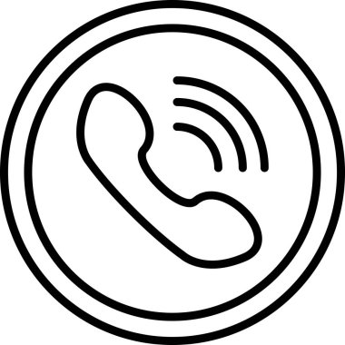 Ana hat biçiminde iletişim telefon simgesi ara