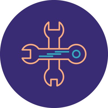 İngiliz anahtarı. Web simgesi basit illüstrasyon