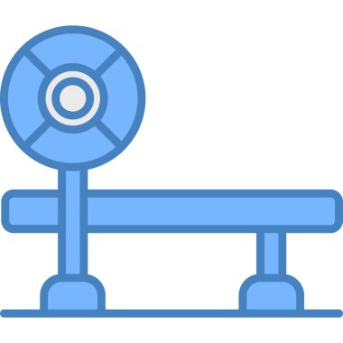 Yedek kulübesi Web simgesi basit illüstrasyon