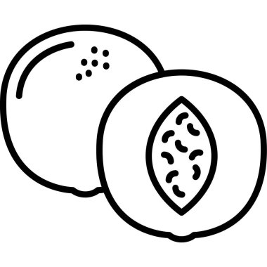 kavun vektör simgesi, basit tasarım illüstrasyonu