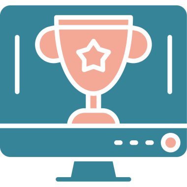 Kupa. Web simgesi basit illüstrasyon