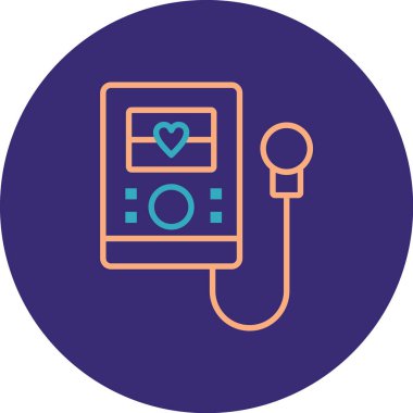 Bir kalp simgesinin vektör illüstrasyonu