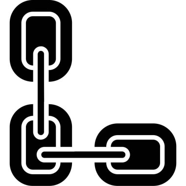 zincir bağlantısı simgesi. düzenlenebilir kalın vektör tasarımı