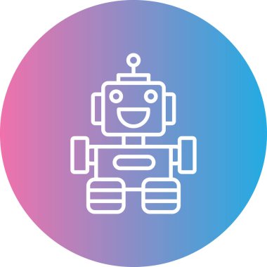 Robot simgesinin vektör illüstrasyonu