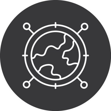 genel ağ simgesi, vektör illüstrasyonu