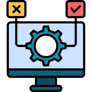 Bilgisayar. Web simgesi basit illüstrasyon