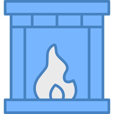 Ateş alevi simgesi ile doldurulmuş - özet biçimi