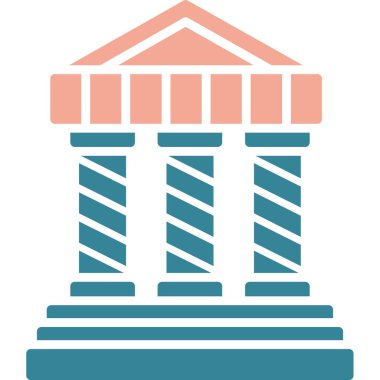 Bina ofisi simgesi düz stil