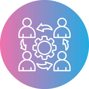 Takım çalışmasının vektör illüstrasyonu