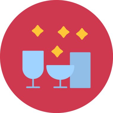 Şarap. Web simgesi basit illüstrasyon