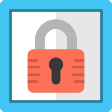 Vektör simgesini kilitle. düz tasarım biçimi.