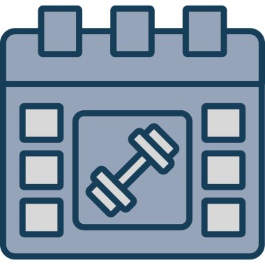 spor salonu fitness ikonu vektör illüstrasyonu