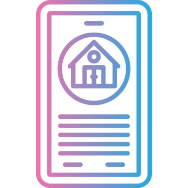 vektör evi simgesi, vektör illüstrasyonu