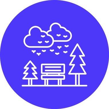 Bir ağaç simgesinin vektör illüstrasyonu