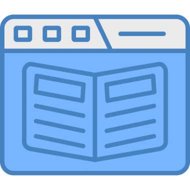 Kitap. Web simgesi basit illüstrasyon
