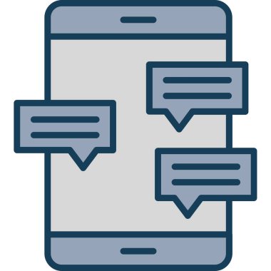 Konuş. Web simgesi basit illüstrasyon