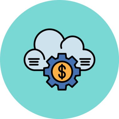 Bulut. Web simgesi basit illüstrasyon