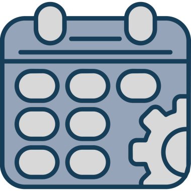 Dolu takvim tarihi simgesi - taslak biçimi