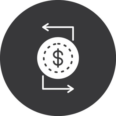 Vektör illüstrasyon simgesi, para çantası